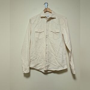 REISS Button-Down Shirt – Size S – Cream – Women